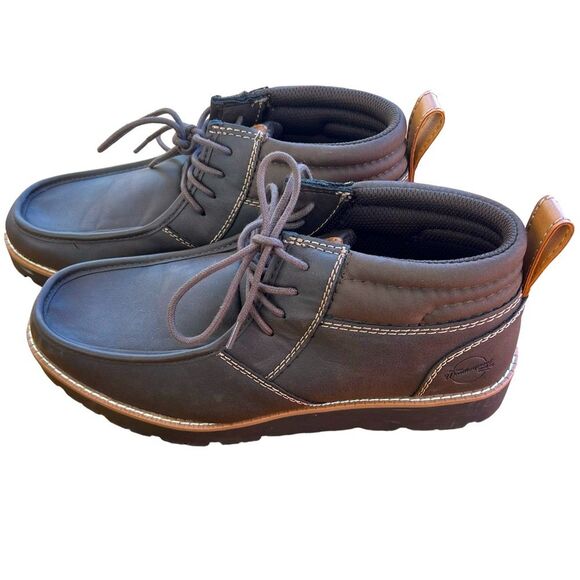Weatherproof Vintage Men's Faux Leather Hiking Chukka Boots Chester Brown sz 10 - Picture 1 of 10